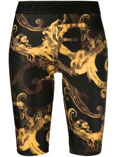Versace Jeans Couture шорты с принтом Watercolour Baroque, черный