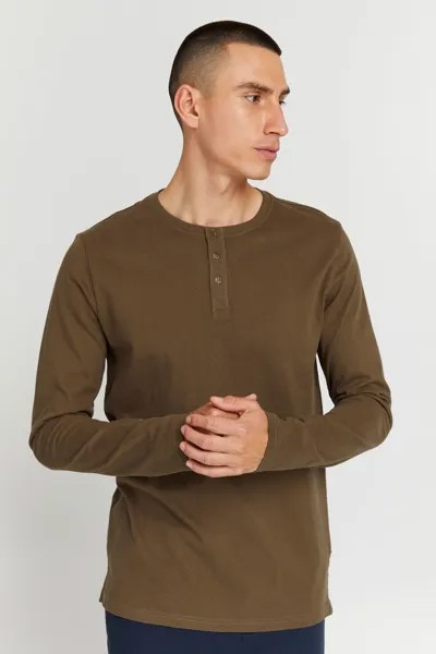 Лонгслив !SOLID Langarmshirt, коричневый