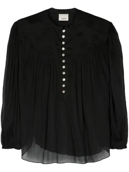 Блуза Kiledia из смесового хлопка ISABEL MARANT, черный
