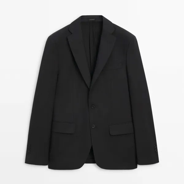 Пиджак Massimo Dutti Stretch Wool Suit, серый