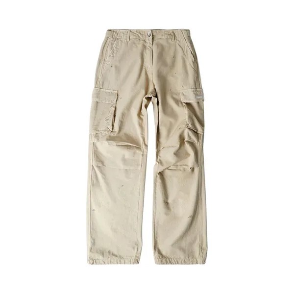 Брюки Coperni Wide Leg Cargo Trousers, бежевый