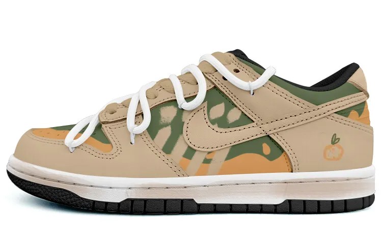 Кроссовки Nike Dunk Skateboarding Shoes Women's Low-top Green, хаки