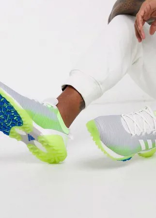 Серые кроссовки с зелеными вставками adidas golf CODECHAOS-Серый