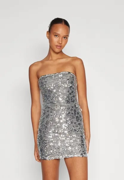 Элегантное платье Onlmeduza Sequins Dress ONLY, цвет silver
