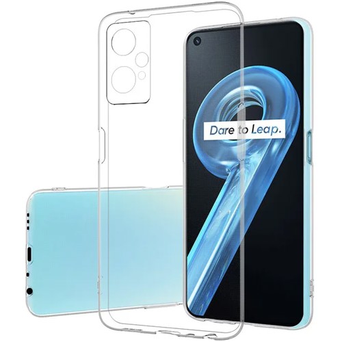 Прозрачный силиконовый чехол с защитой камеры для Realme 9 / Тонкий противоударный легкий чехол накладка на телефон Реалми 9