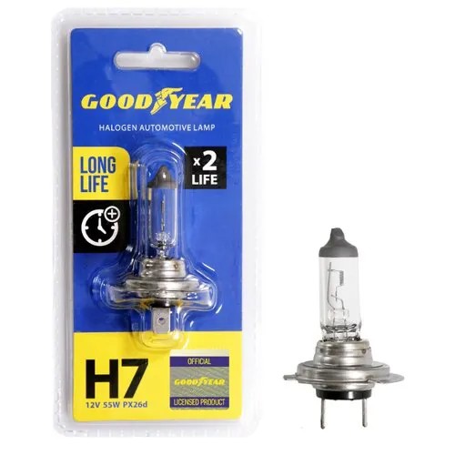 Лампа автомобильная галогенная GOODYEAR Long Life GY017123 H7 12V 55W 1 шт.
