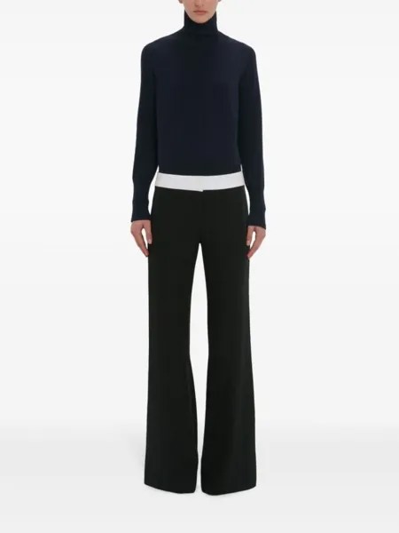 Victoria Beckham брюки со вставками, черный
