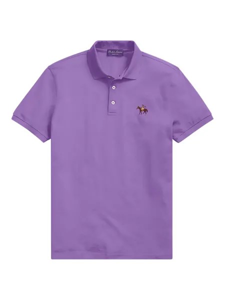 Поло из хлопкового пике со стоячей лошадью Ralph Lauren Purple Label