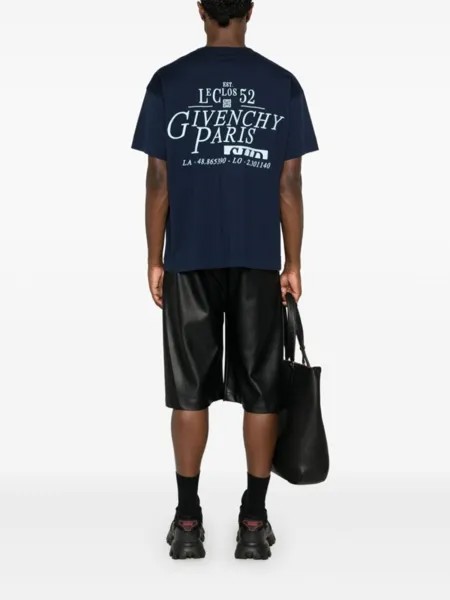 Givenchy футболка с вышитым логотипом, синий