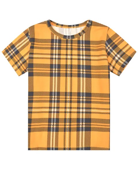 Желтая футболка в клетку Mini Rodini детская