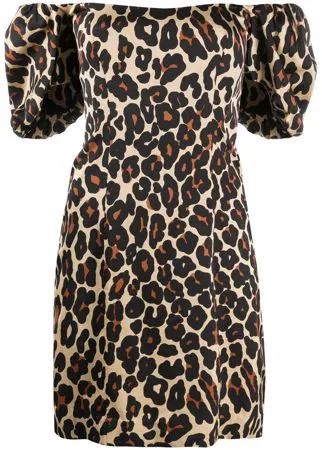 De La Vali платье мини с леопардовым принтом
