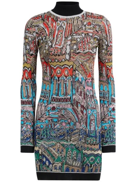 Missoni жаккардовое платье мини, черный