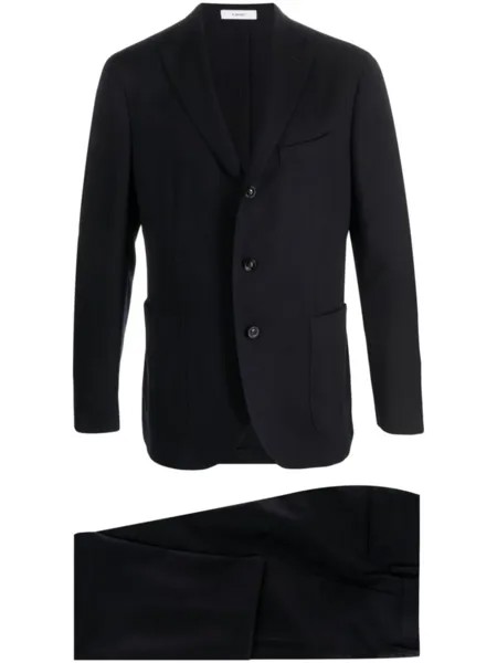 Boglioli notched-lapel single-breasted suit, синий