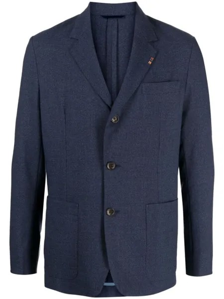 Paul Smith шерстяной однобортный пиджак, синий