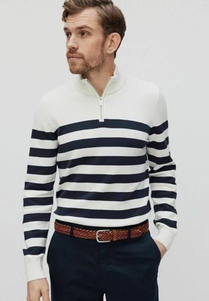Вязаный свитер Didier half zip BONDELID, цвет offwhite stripe