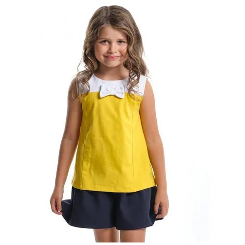 Футболка для девочек Mini Maxi, модель 1686, цвет желтый, размер 98