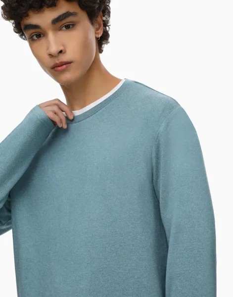 Лонгслив мужской Gloria Jeans BKT012670 синий XL (52-54)