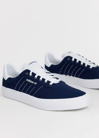 Темно-синие кроссовки adidas Skateboarding 3MC EE6091-Черный