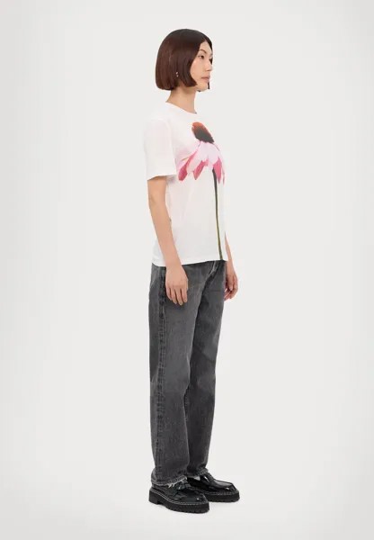 Футболки с принтом WOMENS FLOWER PS Paul Smith, белый