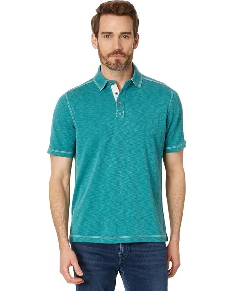 Поло Johnston & Murphy Vintage Slub, зеленый