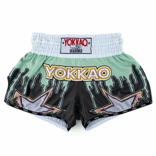 Шорты Yokkao, размер XL, черный, зеленый