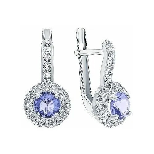 Серьги с подвесками POKROVSKY POKROVSKY2100651-05405925Серьги#, серебро, 925 проба, родирование, кварц, фиолетовый