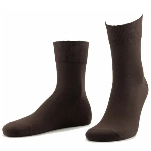 Мужские носки Grinston, 1 пара, высокие, размер 29 (размер обуви 43-45), коричневый