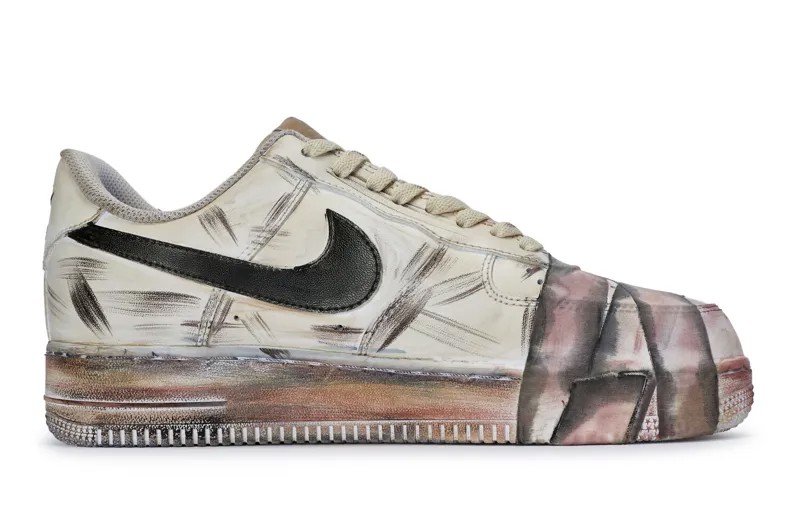 Кроссовки Nike Air Force 1 Skateboarding Shoes Women's Low-top Beige, белый/фиолетовый