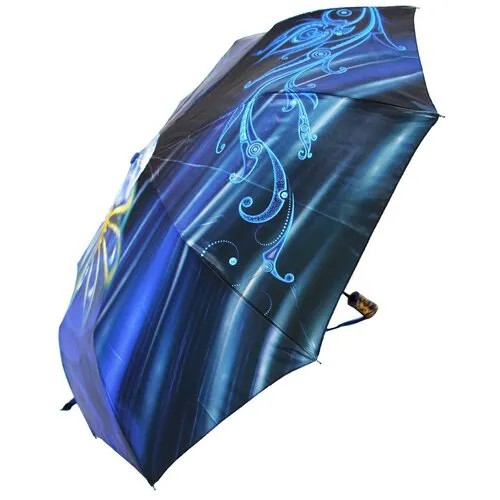 Женский складной зонт Monsoon umbrella полуавтомат M8038/темно-синий