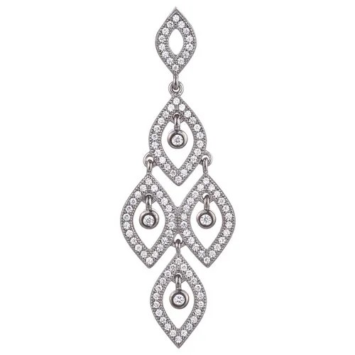 Подвеска с фианитами из серебра 30814-PD-001-BLK JV