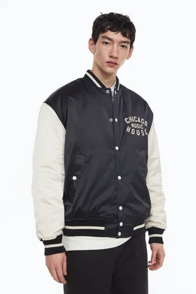 Бомбер мужской H&M 1131185001 черный XL (доставка из-за рубежа)