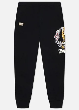 Мужские брюки Evisu Double-Face Daruma Printed, цвет чёрный, размер S