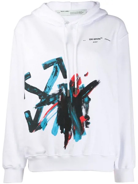 Off-White худи оверсайз с логотипом