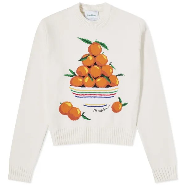 Свитер Casablanca Pyramide D'Oranges Intarsia Knit, белый