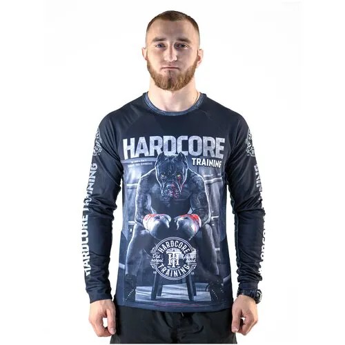 Рашгард HARDCORE TRAINING, силуэт прямой, размер XXL, черный