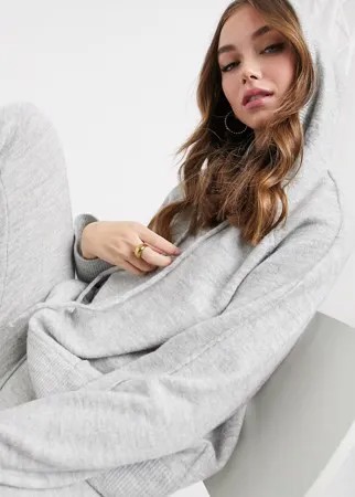 Серый меланжевый худи из трикотажа в стиле oversized от комплекта ASOS DESIGN