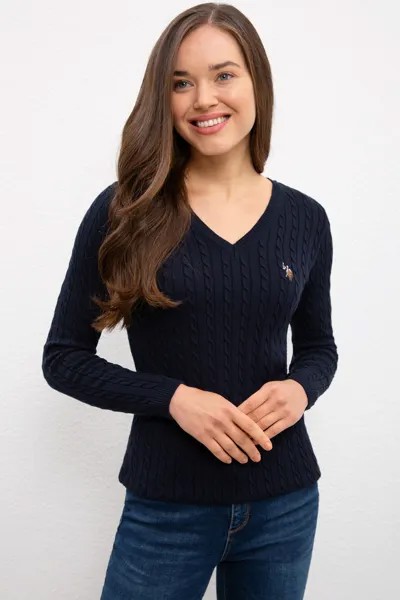 Пуловер женский U.S. POLO Assn. синий