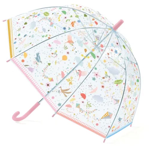 Зонт-трость DJECO, бесцветный, розовый