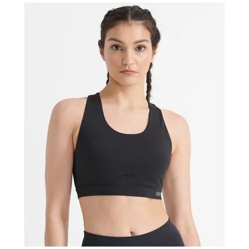 Топ спортивный Superdry RUNNING MOULDED BRA, Цвет Черный, Размер 14