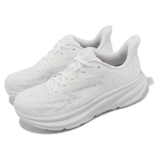 Hoka Clifton 9 Triple White Мужская спортивная обувь для бега по шоссе Кроссовки 1127895-WWH