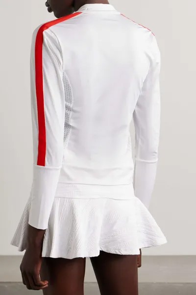L'ETOILE SPORT Спортивная куртка из эластичного джерси с сетчатыми вставками, белый