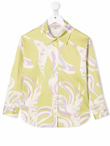 Emilio Pucci Junior рубашка с абстрактным принтом
