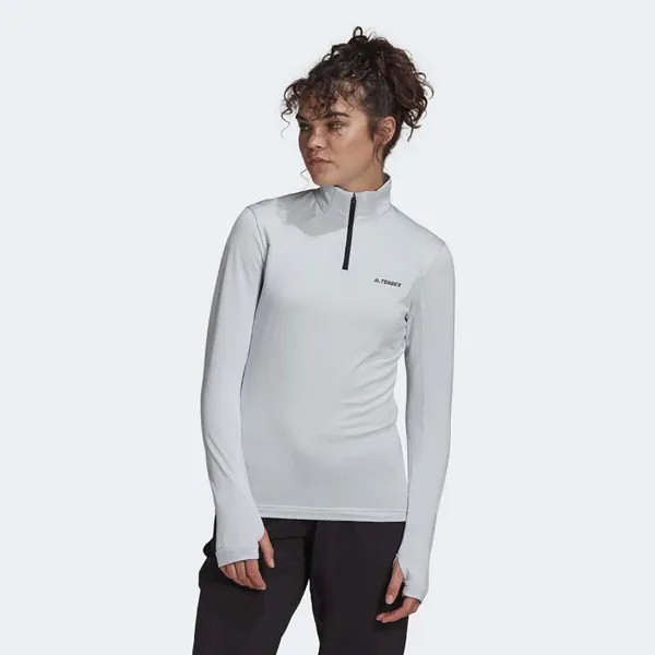 Лонгслив женский Adidas W MULTI 1/2 FL голубой M