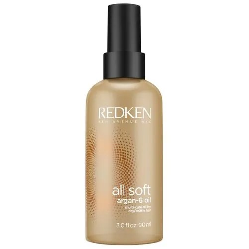 Redken All Soft Аргановое масло для блеска и восстановления волос, 90 мл