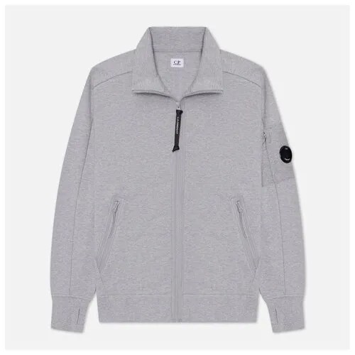 Мужская толстовка C.P. Company Full Zipped Diagonal Raised Fleece серый, Размер S