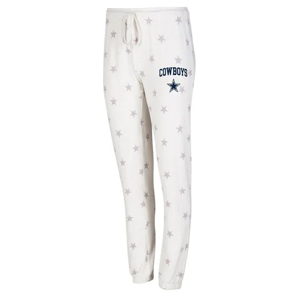 Женские брюки Concepts Sport кремового цвета Dallas Cowboys Agenda Lounge Pants