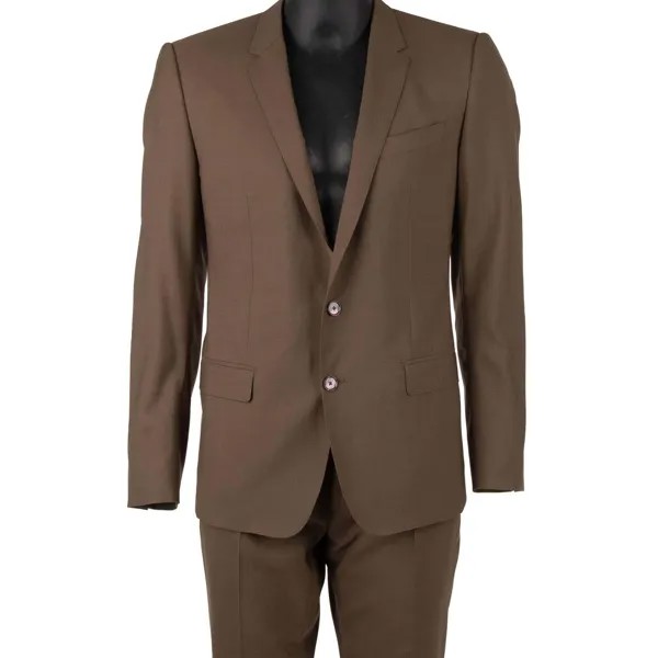 DOLCE - GABBANA MARTINI Костюмный пиджак и брюки из натуральной шерсти Коричневый 48 38 M 12396