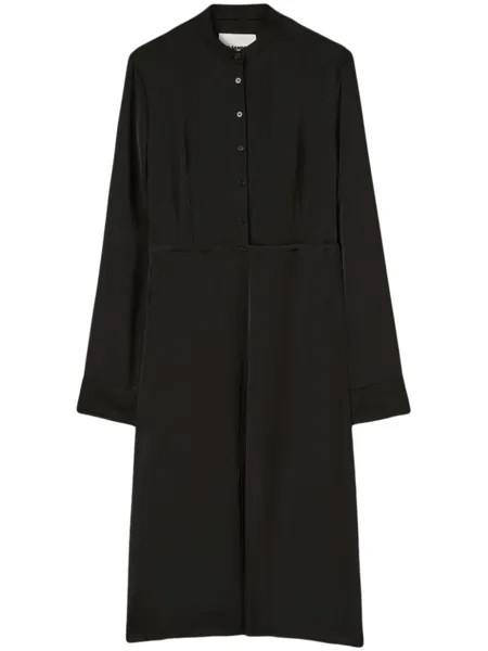Jil Sander платье-рубашка на пуговицах, черный