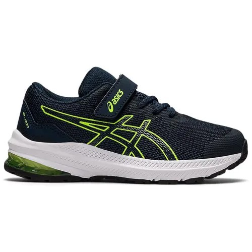 Беговые кроссовки детские Asics Gt-1000 11 Ps French Blue/Hazard Green (US:K10)