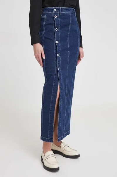 МИДИ SKIRT джинсовая юбка UHW SCULPT Pepe Jeans, темно-синий